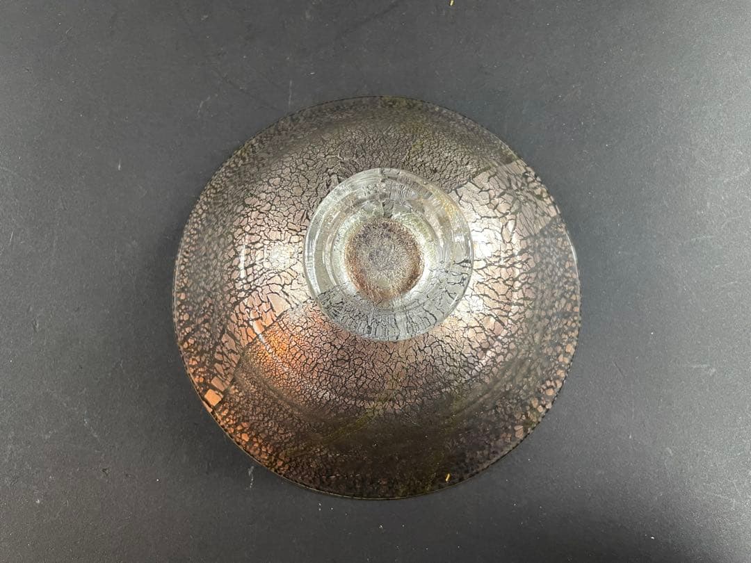 20 最終値下げ 義山 涼風 水崎長寿 ガラス 茶碗 平茶碗 共箱