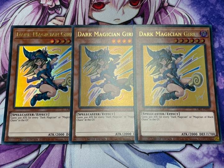 遊戯王 英語 EU版 ブラックマジシャンガール LART ロストアート 3枚