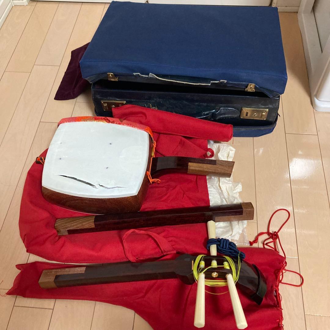 三味線 長唄 紅木 中竿 ハードケース付