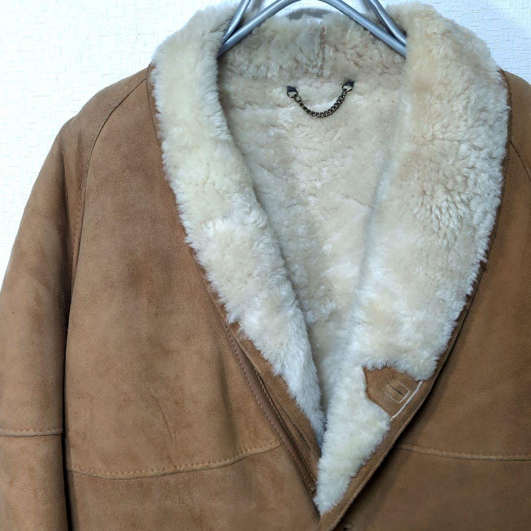 J.J.Malone ムートンコート ラムスキン ボア 英国製 90s XL