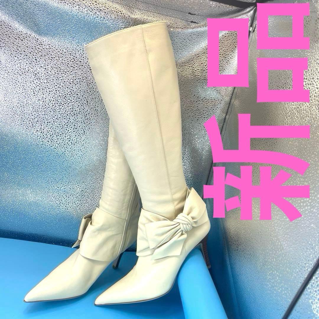 Rebecca Taylor レベッカテイラー ロングブーツ　白　24.5cm