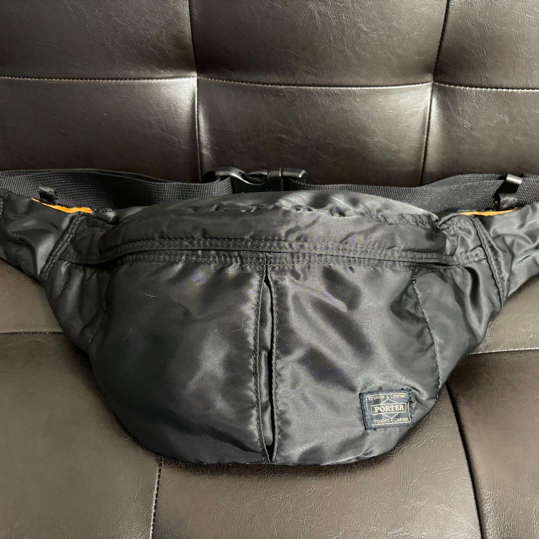 【美品】PORTER ポーター タンカー ウエストバッグ ボディバッグ ブラック