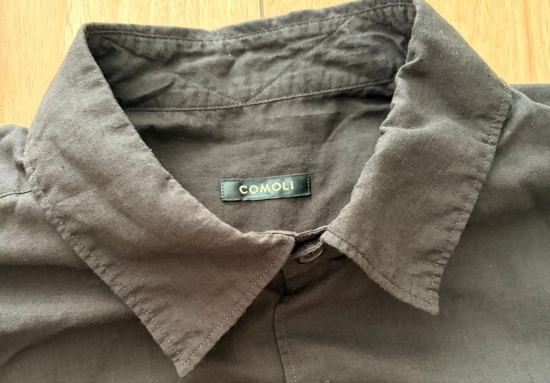 25AW COMOLI KHADIコットンWレイヤー コモリ シャツ サイズ1 - メルカリ
