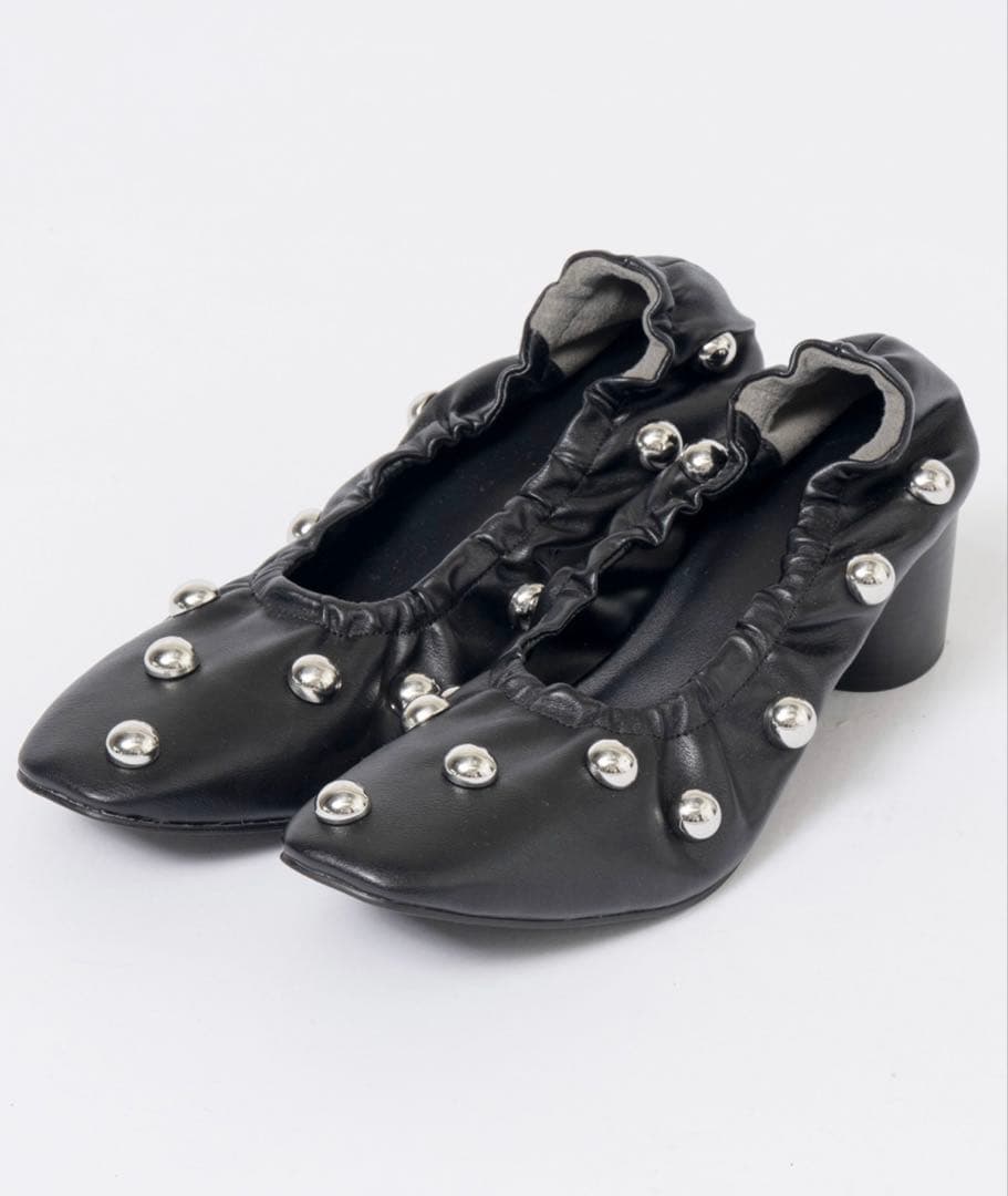 メゾンスペシャル スタッズ マルチファブリックパンプス 38 MAISON SPECIAL（メゾンスペシャル） パンプス Multi Fabric Pumps