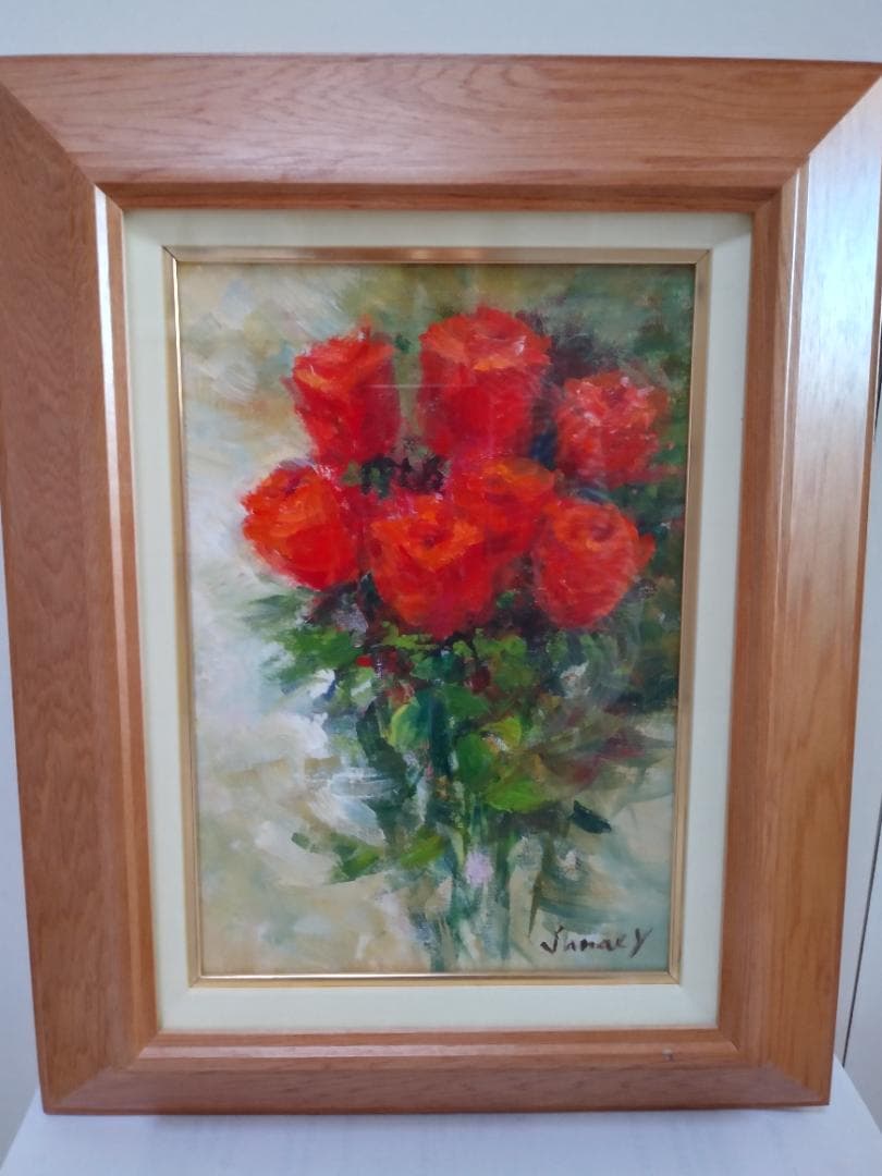 油絵　額装「ときめき」SM 原画