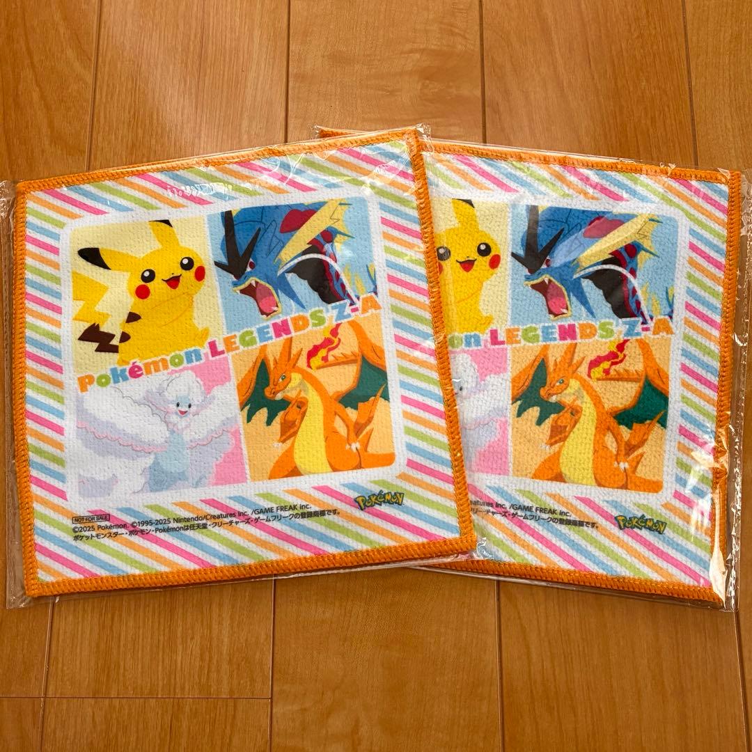 新品未開封ポケモンza レジェンズ 特典 ミニタオル ハンカチ2枚セット