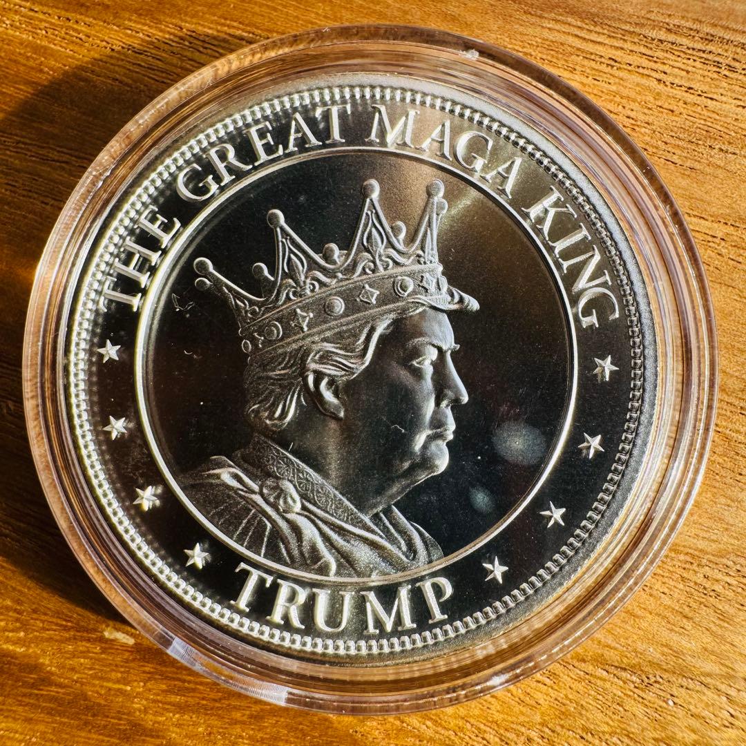 （難あり！）トランプ大統領　1オンス 銀貨　グレートMAGAキング