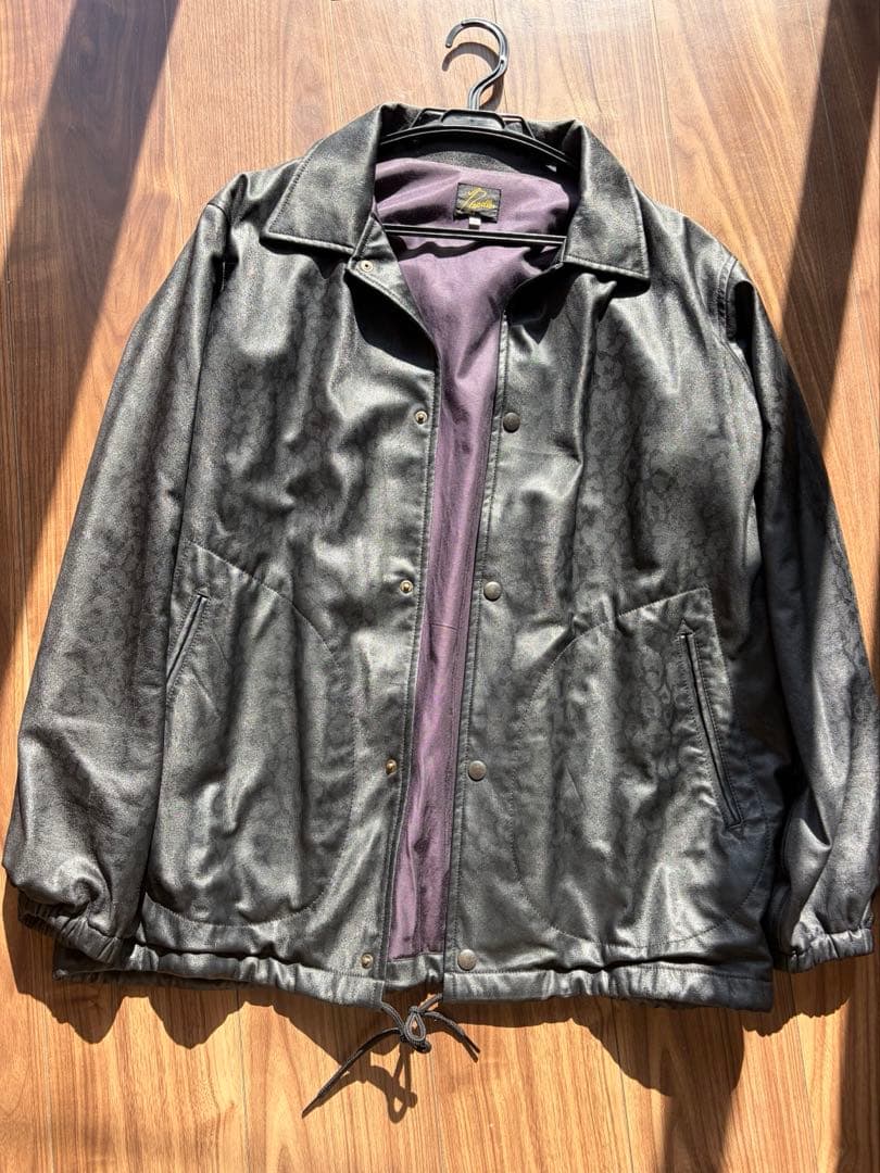 Needles ニードルス　コーチジャケット　黒　レオパード　サイズS