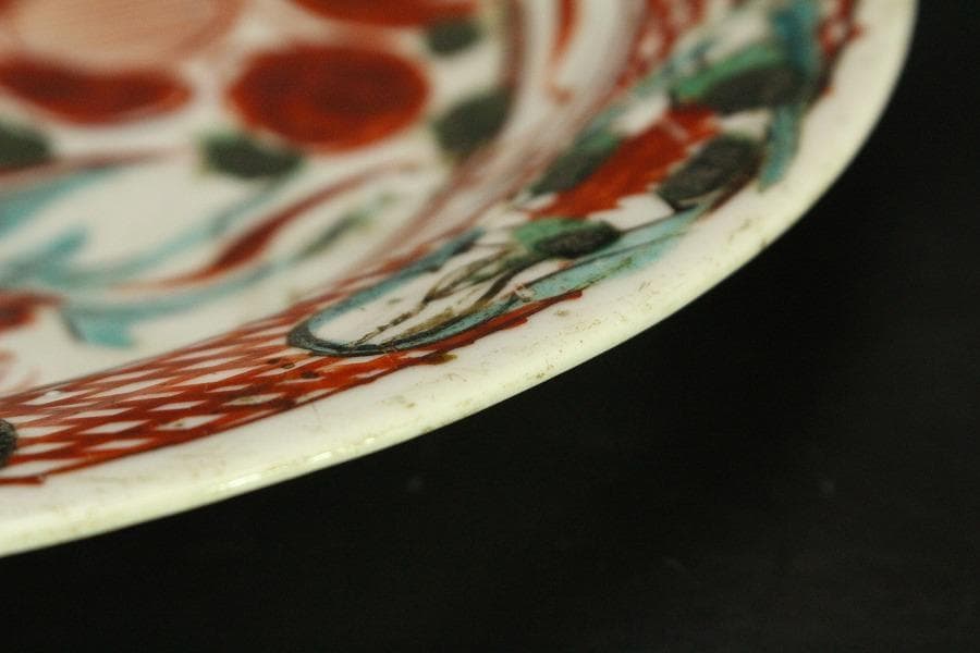 茶道具 唐物 呉須赤絵 鳳花紋 皿 φ25.5cm 中国美術(A928) - メルカリ