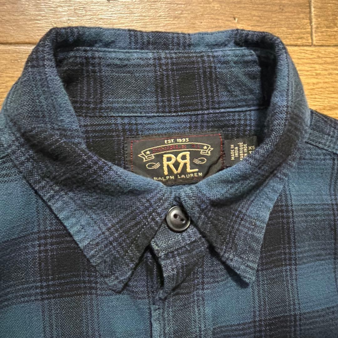 ダブルアールエル オンブレチェックシャツ XS - メルカリ