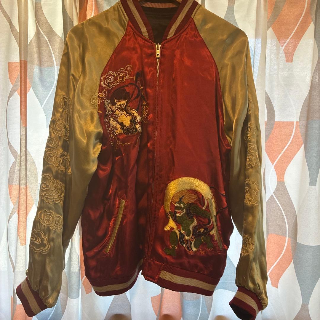 百花繚乱　風神雷神　リバーシブル　スカジャン　L kkdm27433_0.jpg