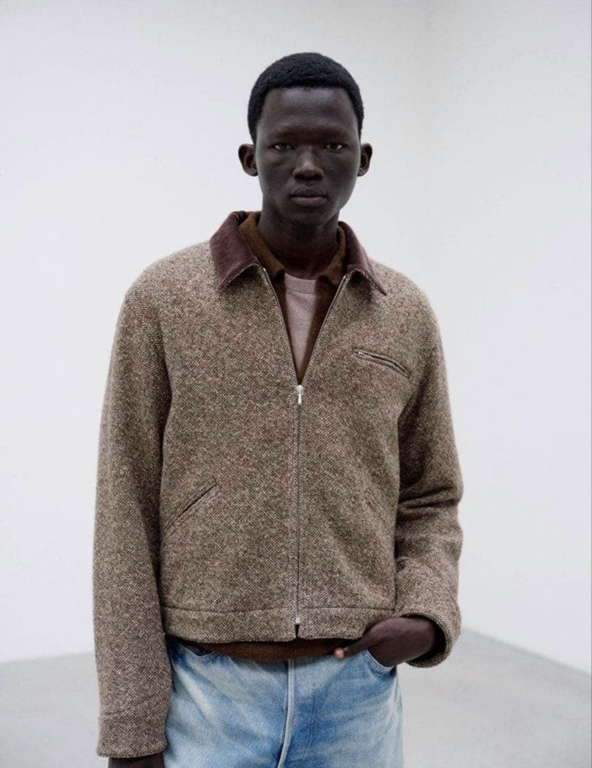 AURALEE HOMESPUN TWEED ZIP BLOUSON サイズ3 - メルカリ