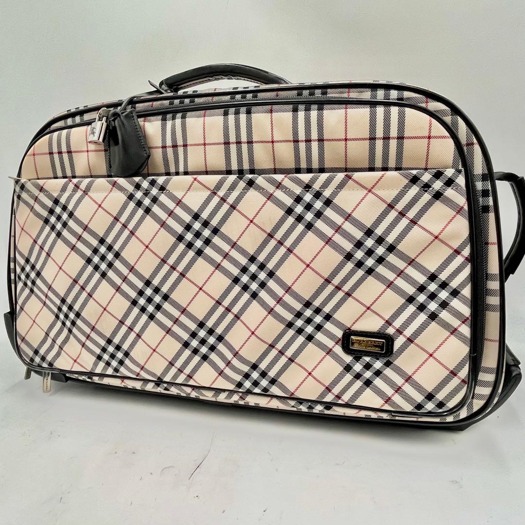 【極美品/希少】バーバリーブルーレーベル キャリーバッグ ノバチェック 旅行 鞄