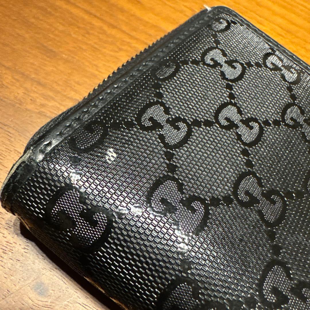 GUCCI ブラックレザー長財布、GGパターンデザイン M109920546 - 小物