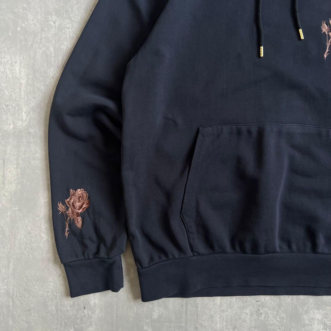 Paul Smith ポールスミス エンブロイダリー ローズ刺繍 パーカー L