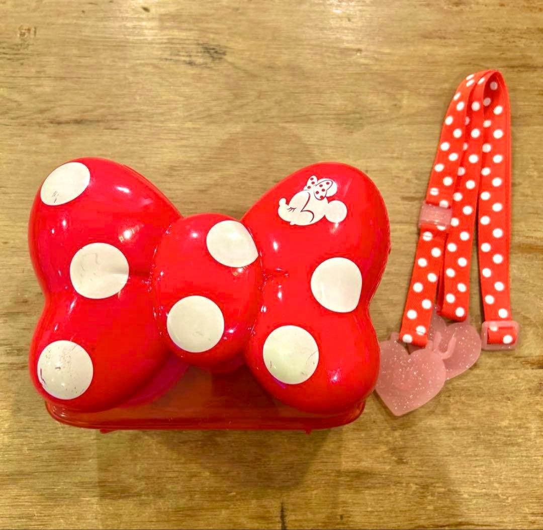 ミニーマフラーキャップ&ミニー パッチン&リボン型ポップコーン