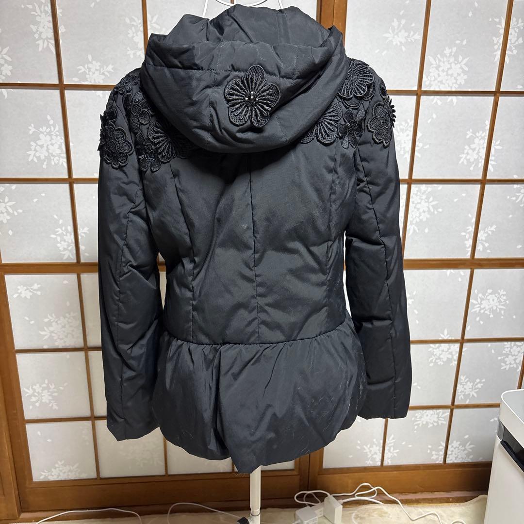 SUPER BEAUTY レース ビジュー ダウンコート