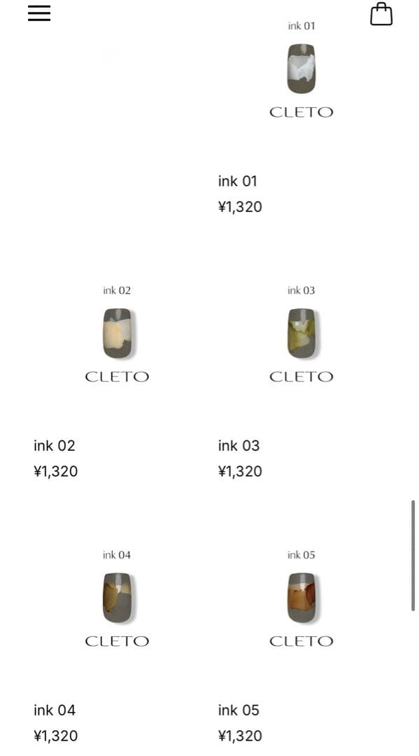 CLETO ネイルインク 12色セット　01-12
