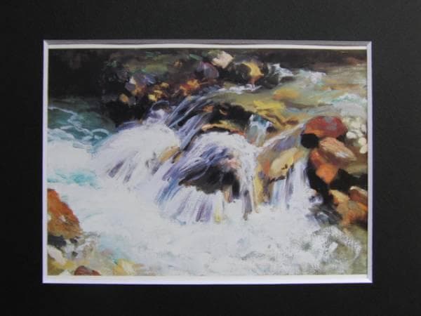 ジョン・シンガー・サージェント、渓流、希少な額装用画集より、新品高級額