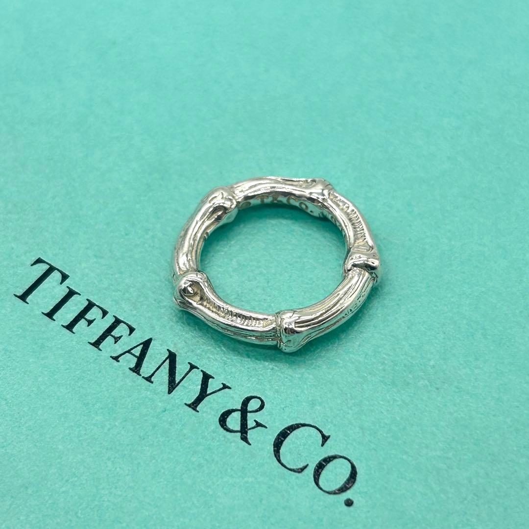 美品　ティファニー　バンブー　リング　7号　シルバー　925