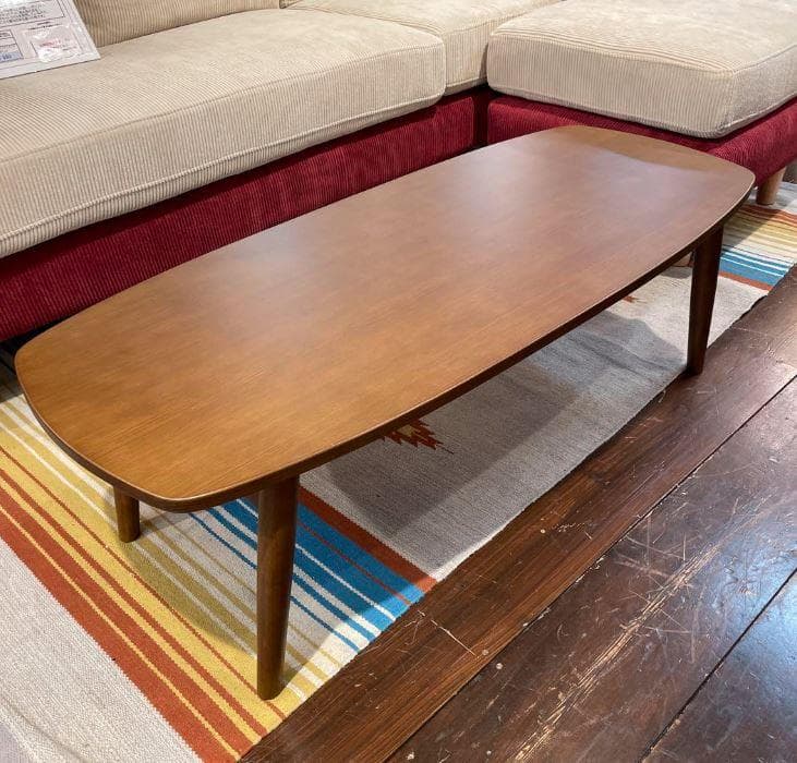 【新品アウトレット】北欧調折れ脚テーブル105cm×45cm ダークブラウン