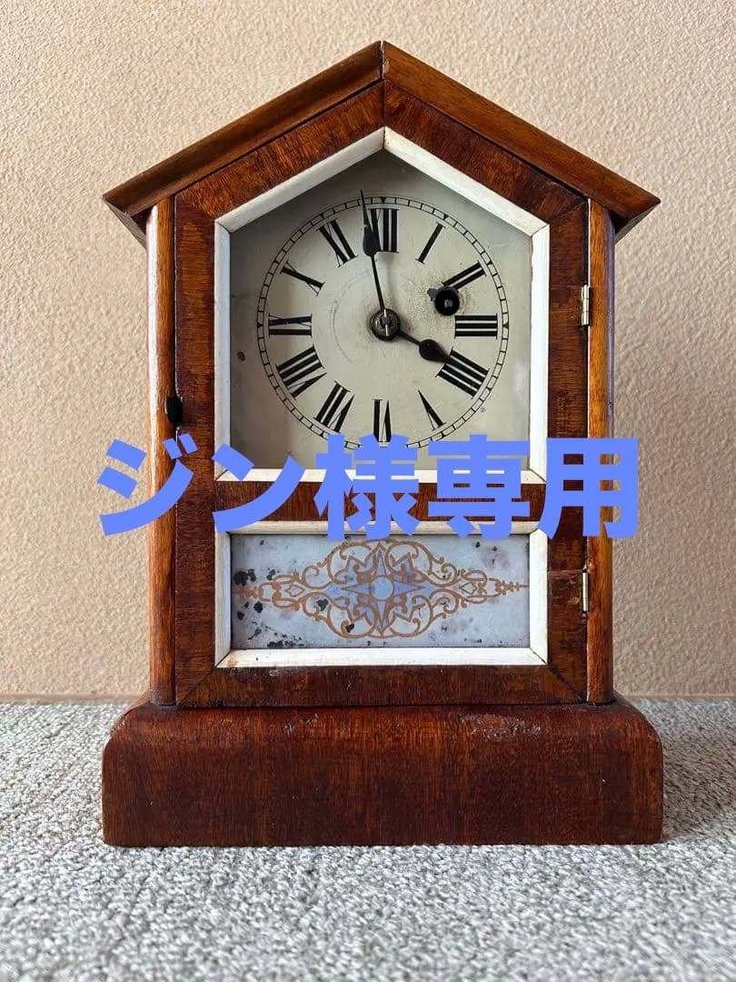 置時計　ゼンマイ　整備済　オーバーホール　レトロ　アンティーク　16 掛時計 ゼンマイ時計 ボンボン時計 | 路地裏の骨董カフェShop