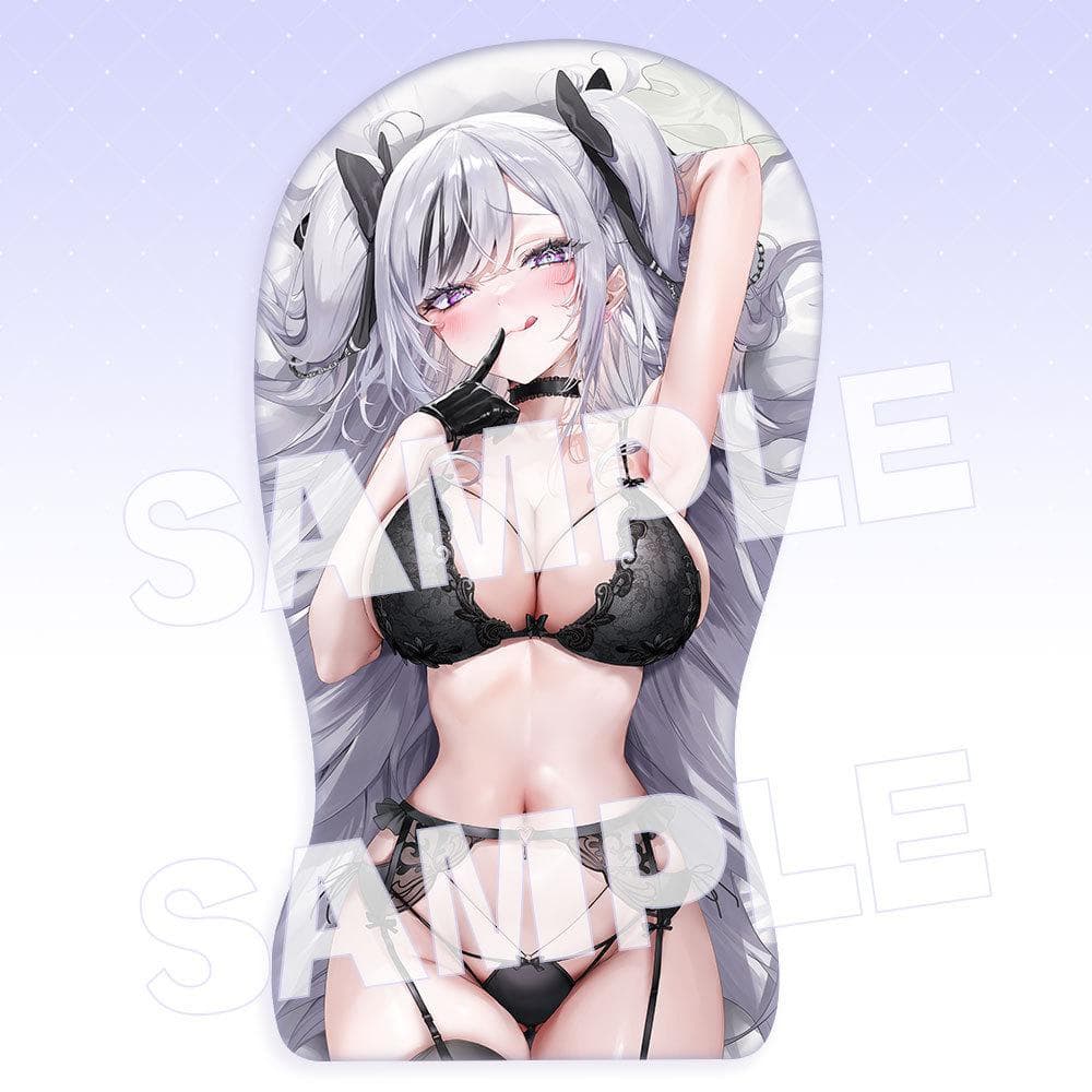 アズールレーン　エルベ　半身マウスパッド　乳出会缶バッジ付き