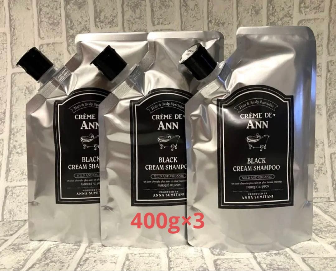 CREME DE ANN BLACK CREAM SHAMPOO 400g×3本