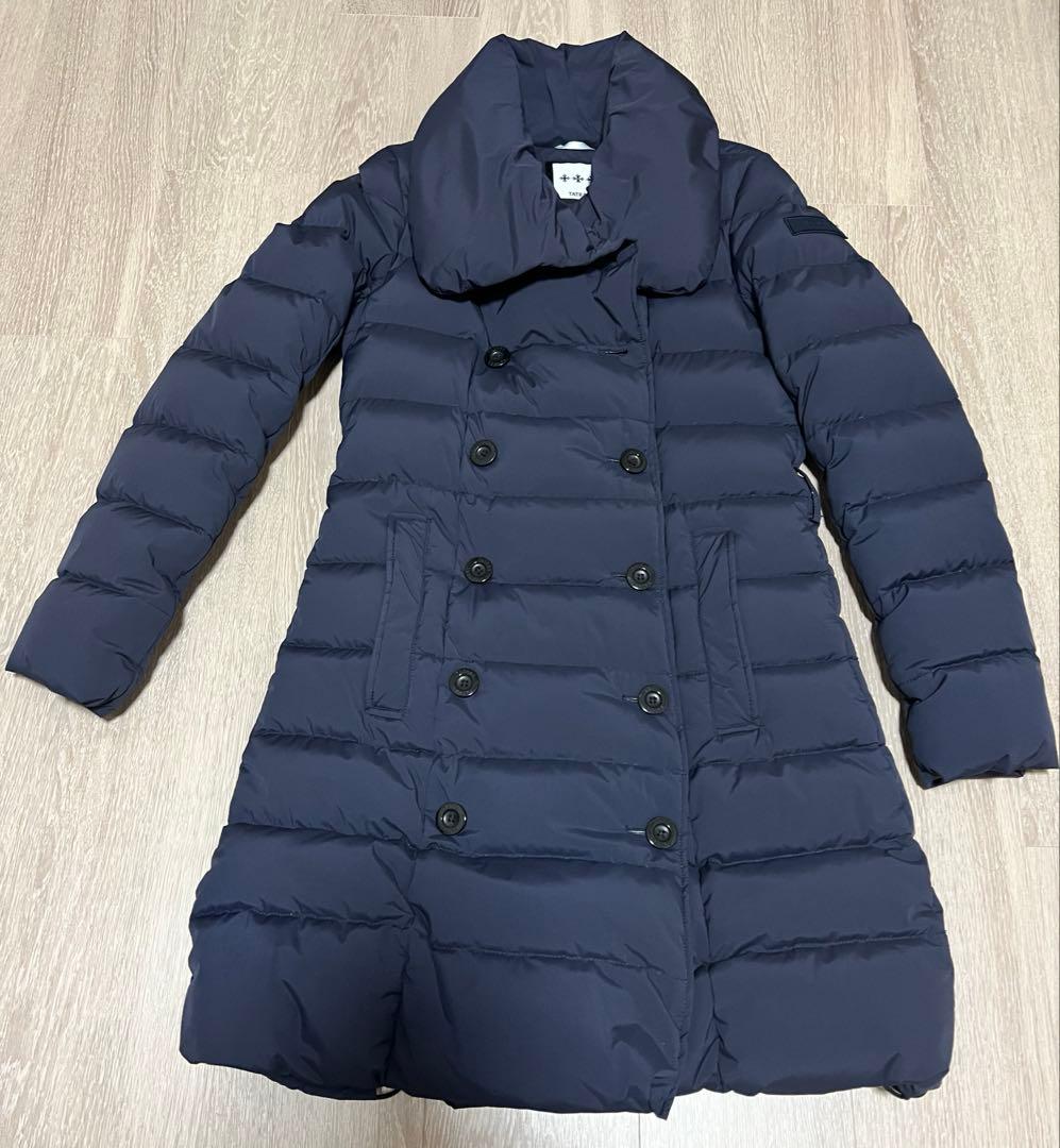 TATRAS ネイビー ダブルブレスト ダウンコート(サイズ01)
