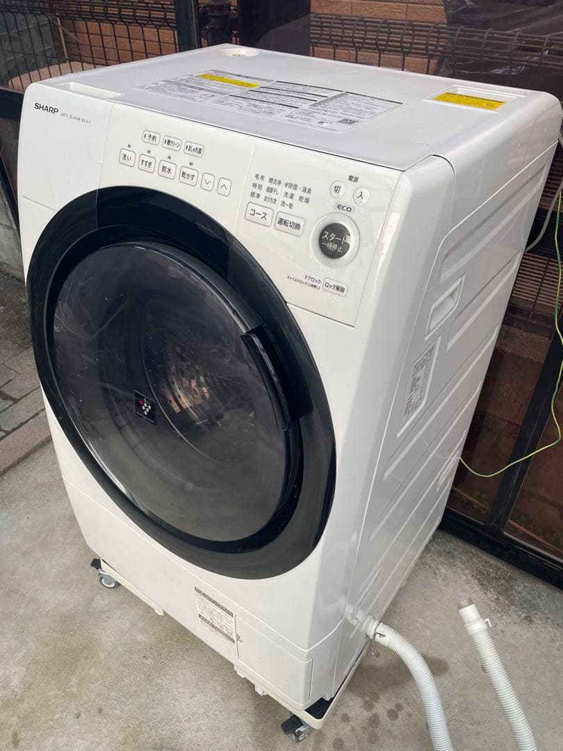 格安❗️コンパクトドラム❗️2021年製 SHARPドラム式洗濯機 ES-S7F 家電通販】【右開き】SHARP シャープ 洗濯容量7kg・右開きタイプ