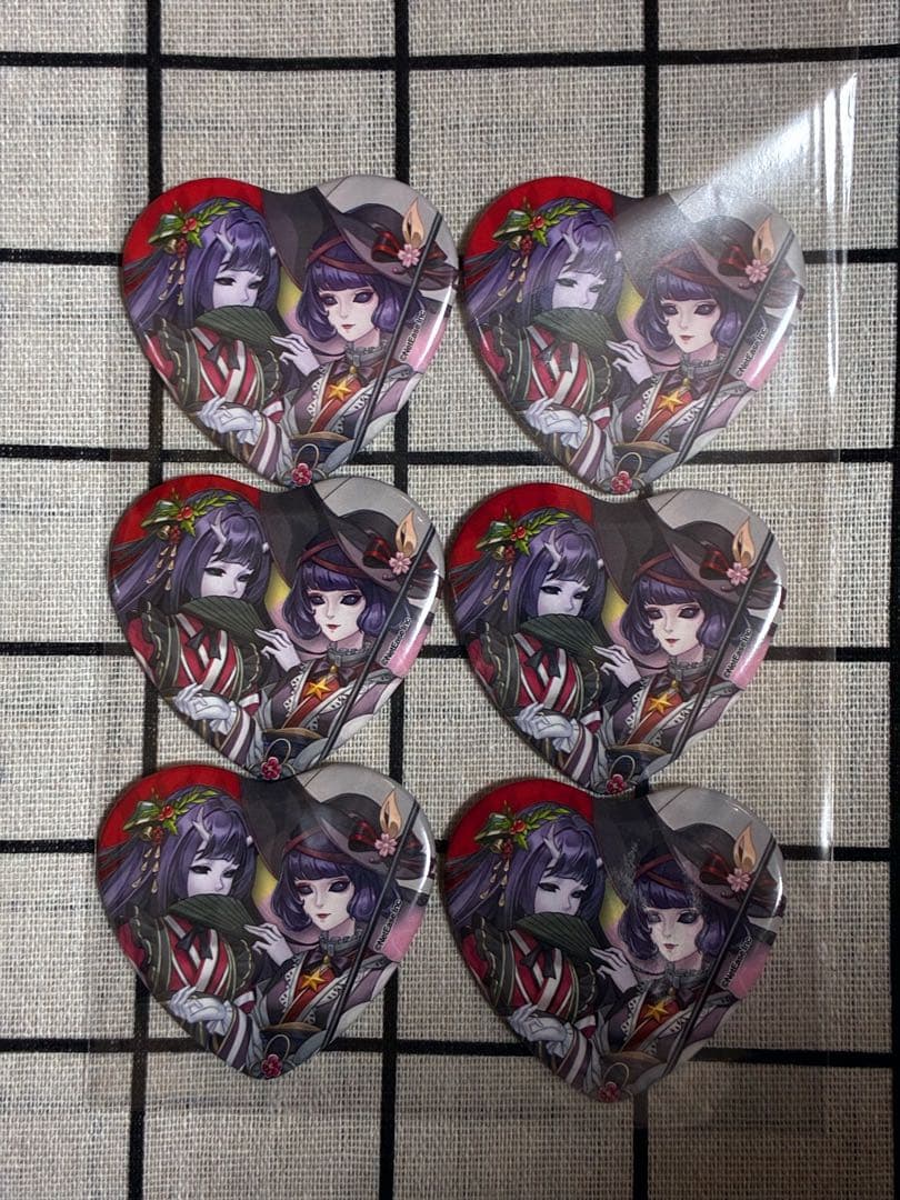 第五人格 スイパラ 芸者 美智子 ハート缶バッジ 即購入ok 第五人格 スイパラ 4周年 ハート缶バッジ 少女の通販 by