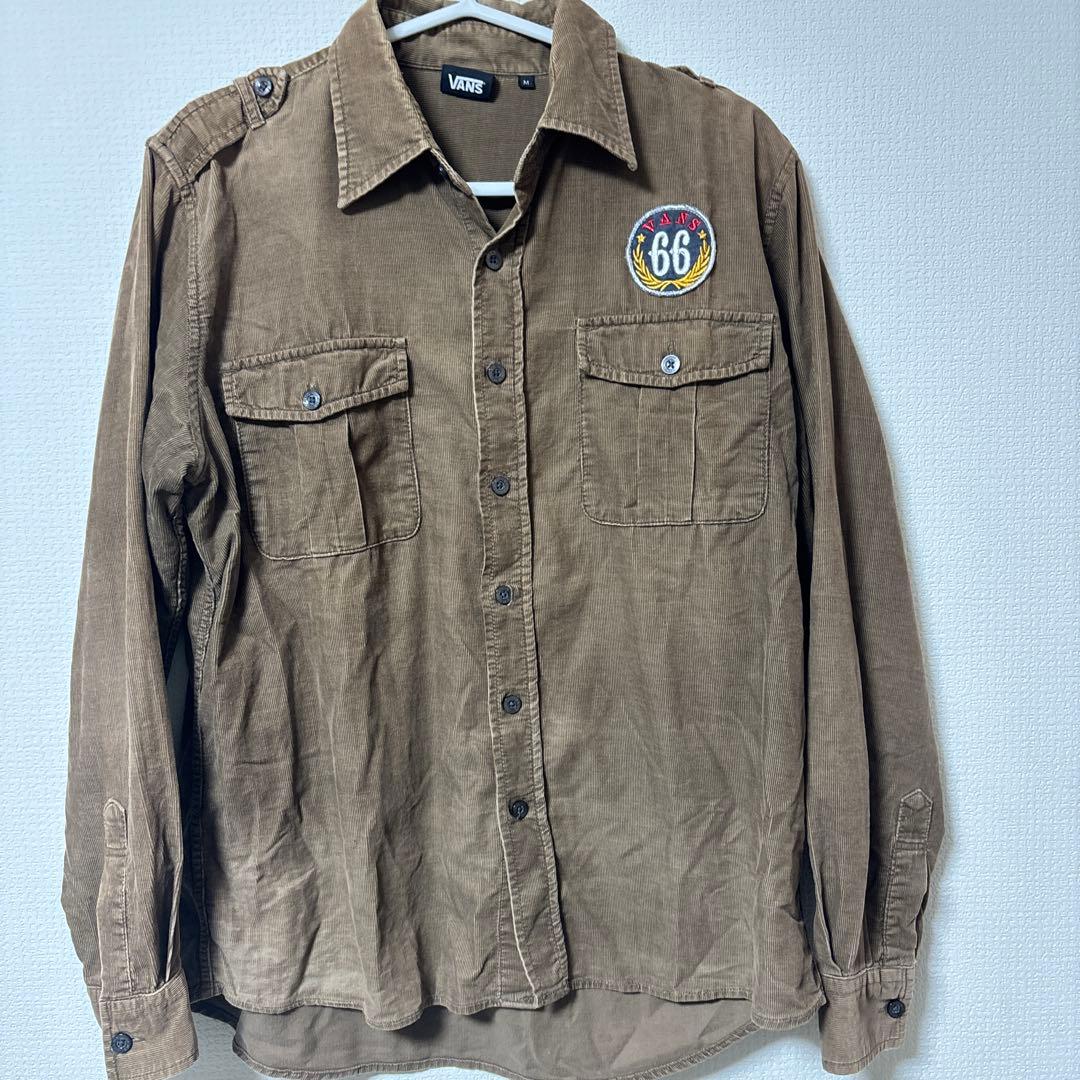 VANS ブラウン コーデュロイシャツ M - メルカリ