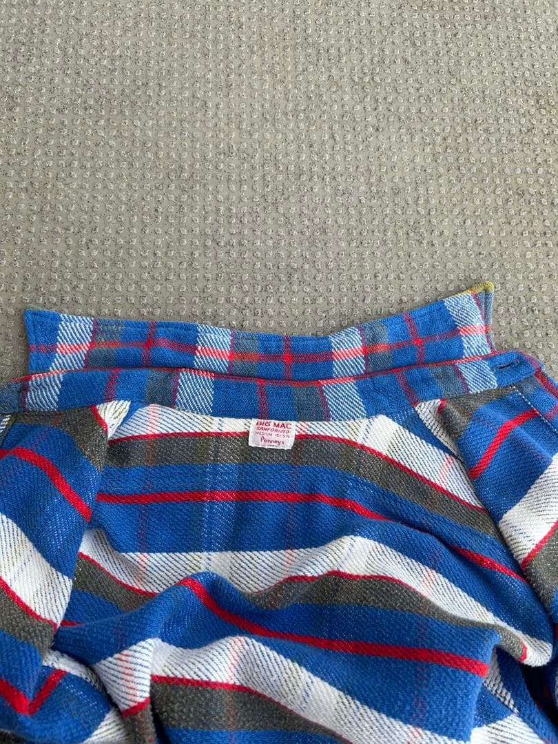 60s BIGMAC ネルシャツ bigmac penneys 青 赤 好配色