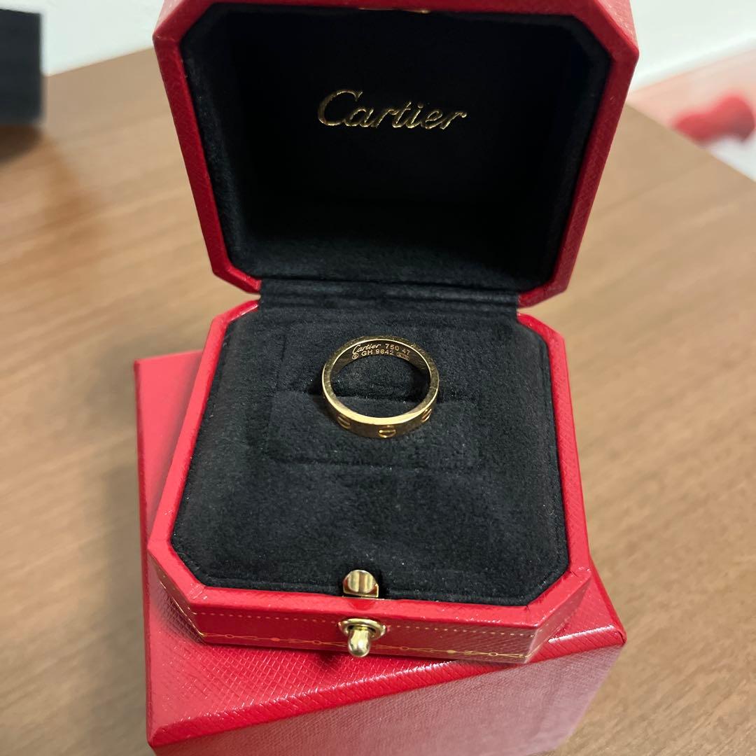 Cartier K18イエローゴールドラブリングスモールモデル47号 - メルカリ