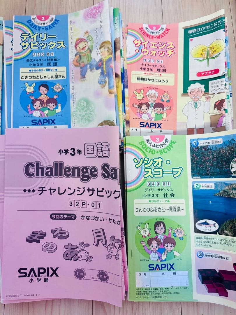 2021年度サピックスSAPIX 3年生テキスト 国語算数社会理科4教科 - メルカリ