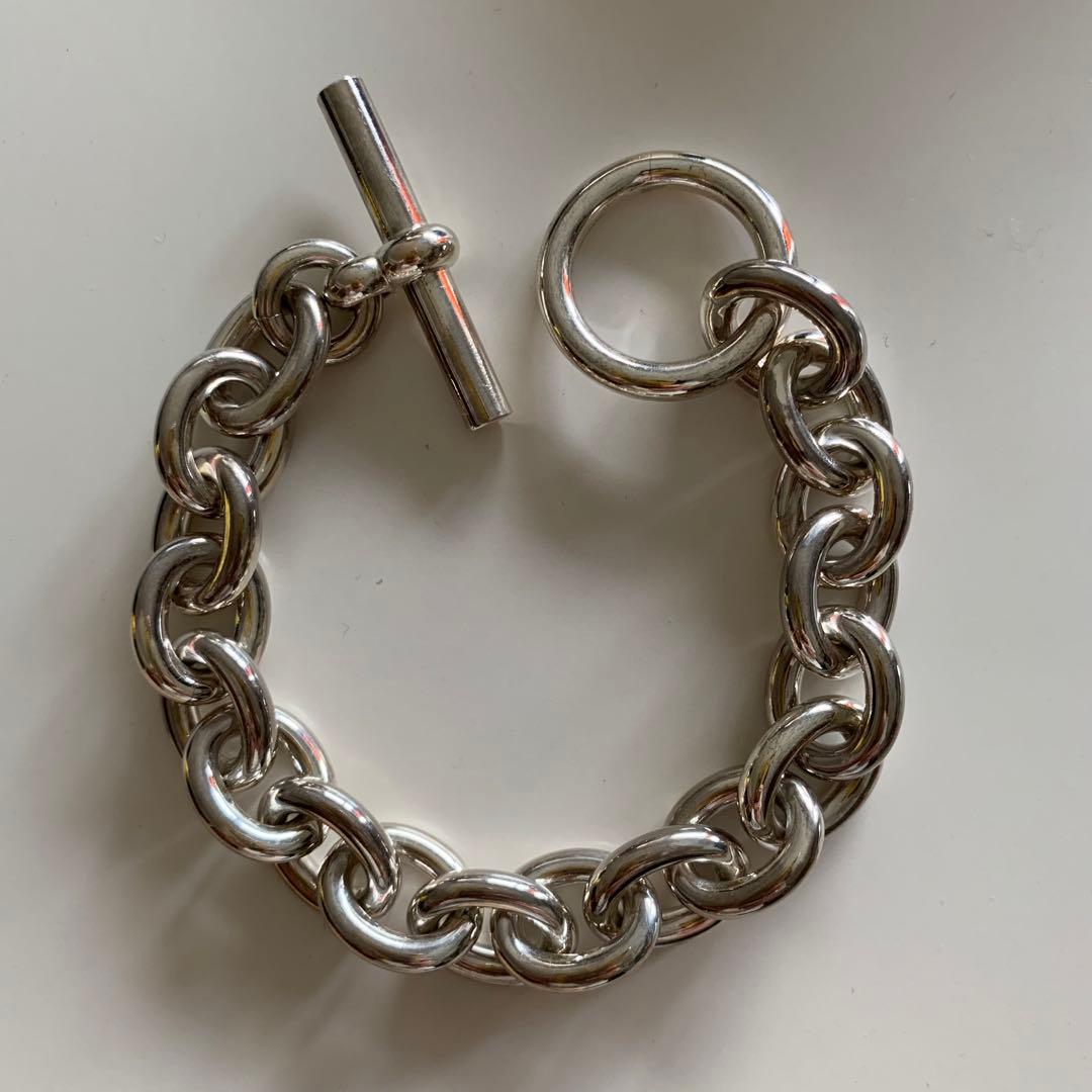 チェーンブレスレット【シルバー925】 シルバー925 チェーンブレスレット メンズ 6面カット ダブル喜平