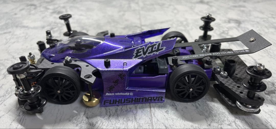 ミニ四駆 MSスギヤマ式フレキ 1軸ATスラダン 1軸アンカー 軽量仕様