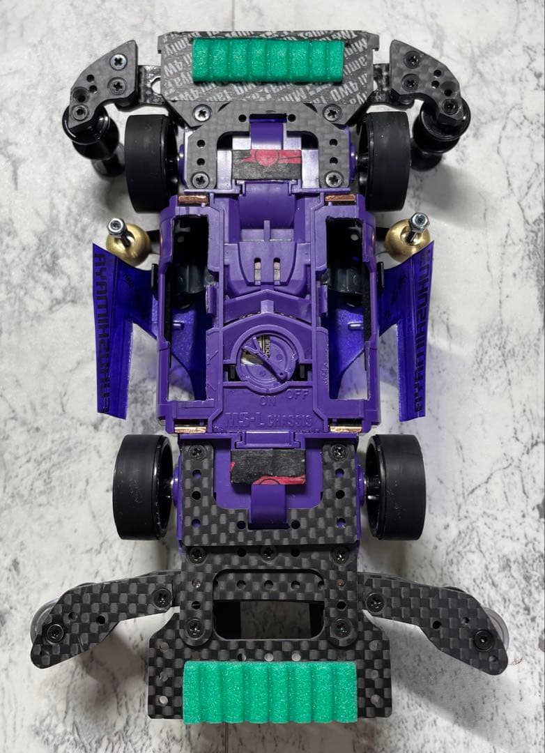 ミニ四駆 MSスギヤマ式フレキ 1軸ATスラダン 1軸アンカー 軽量仕様