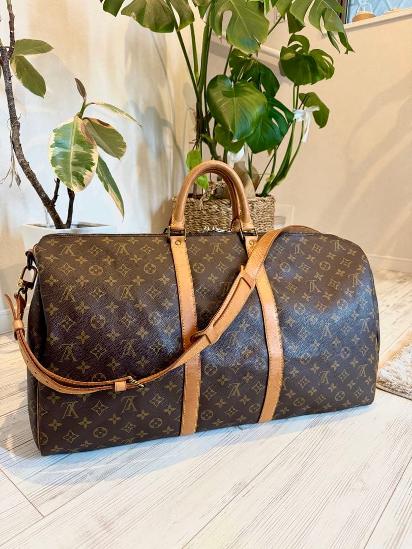 Louis Vuitton モノグラム ボストン キーポル・バンドリエール55
