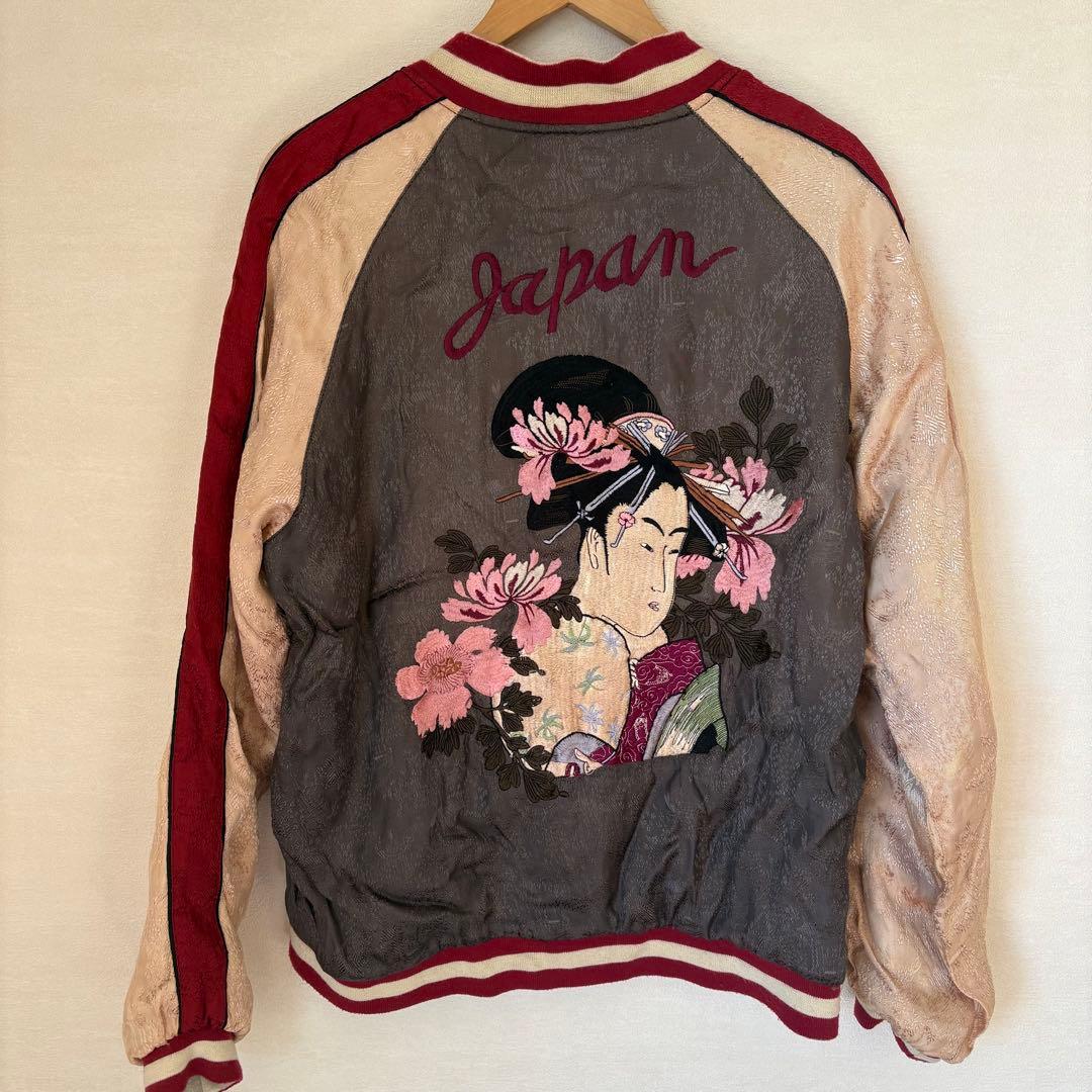 花旅楽団 リバーシブル スカジャン　鶴×芸者 SCRIPT