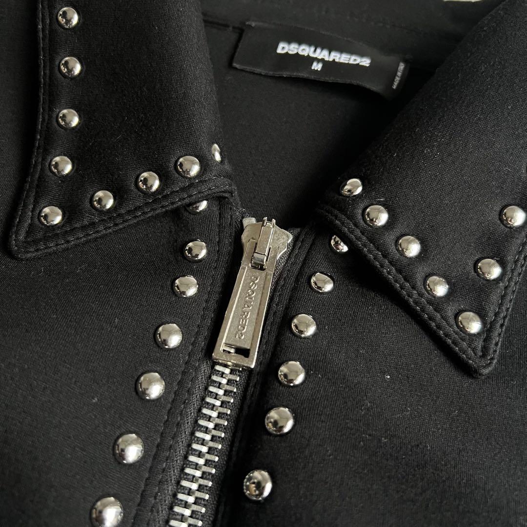 DSQARED2 ディースクエアード スタッズ ジップアップ レーヨン