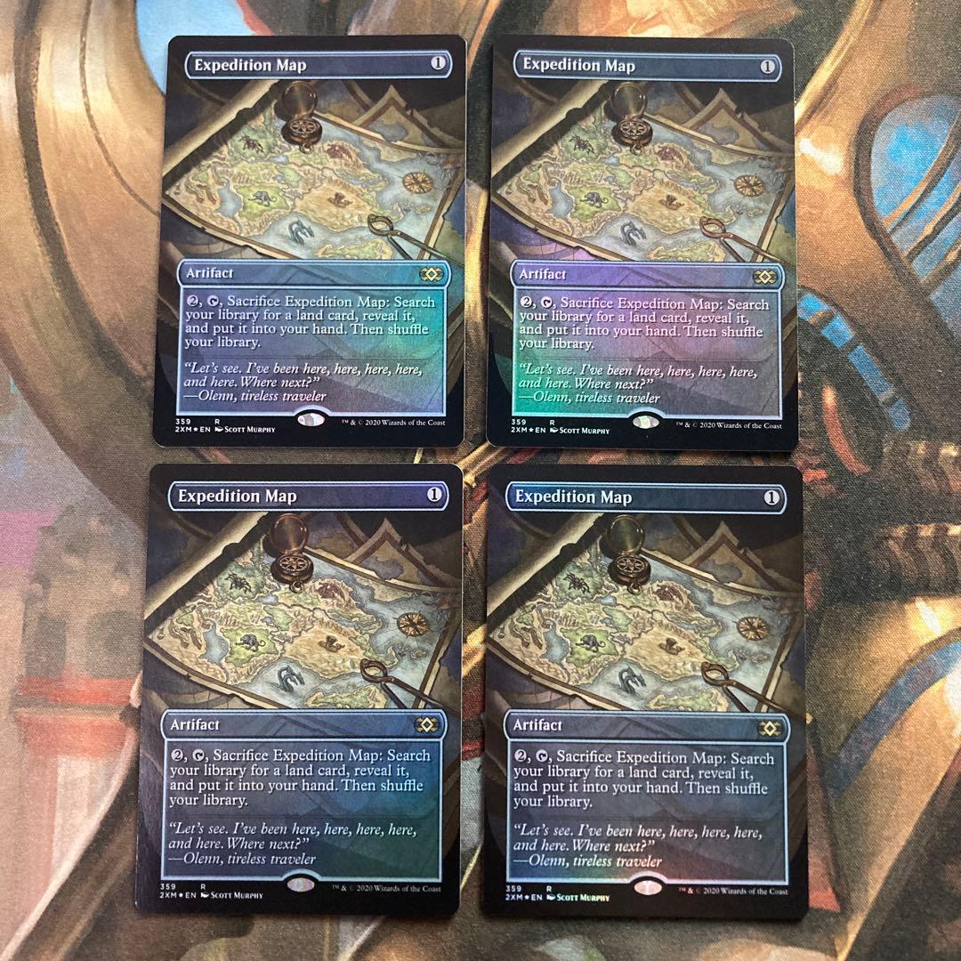 【MTG】【EN】【Foil】■ボーダーレス■《探検の地図》4枚セット