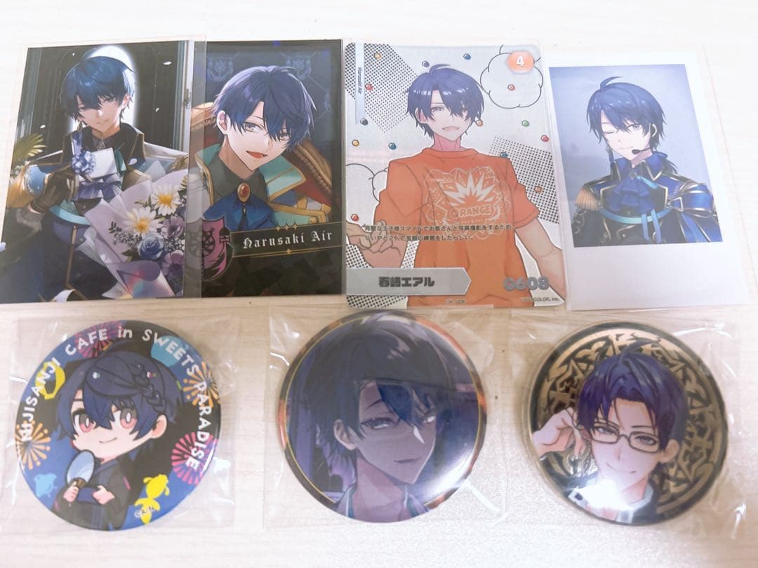 春崎エアル にじさんじ まとめ売り 缶バッジ チェキ風トレカ グッズ