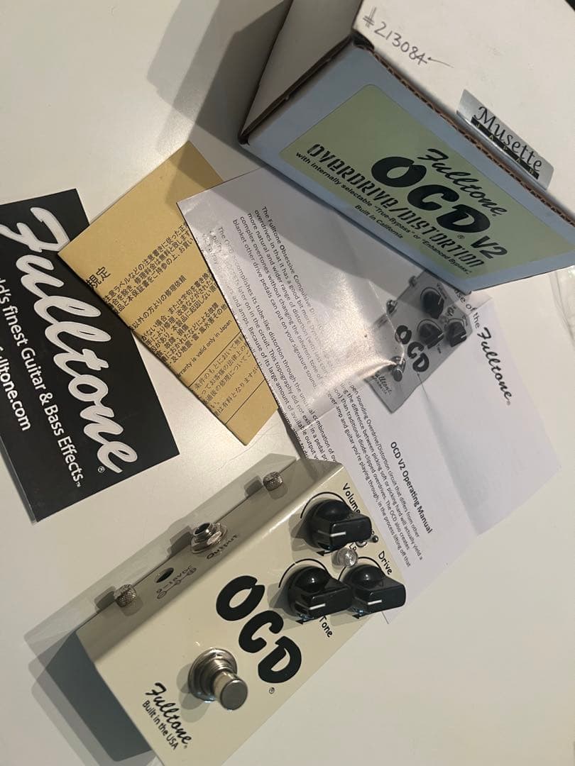 箱、説明書付きFulltone OCD V2 オーバードライブ