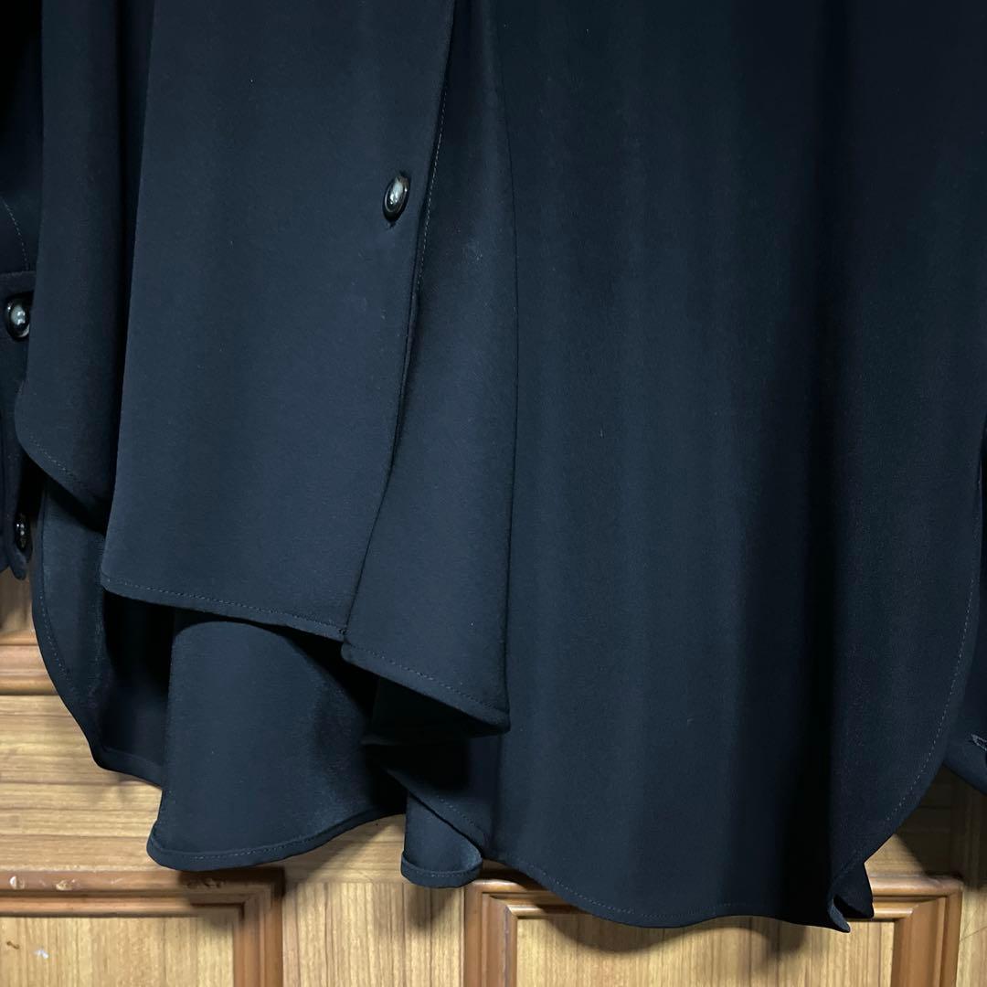 最終値下げ 2025SS ENFOLD ドレープヘムシャツ ブラック サイズ38