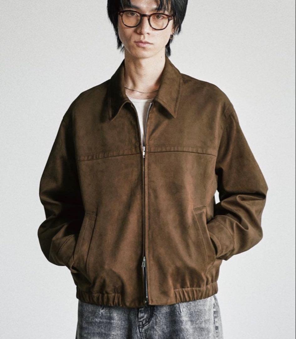ジャケット・アウター WYM ARTIFICIAL FAUX SUEDE ZIP BLOUSON