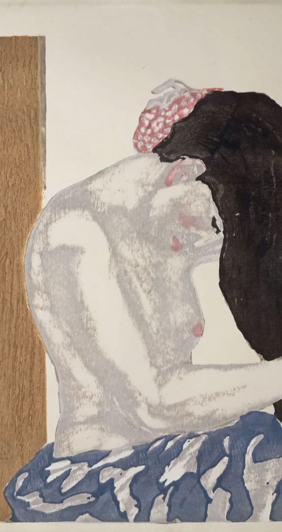 恩地孝四郎 木版画 拭髪昭和5年（1930)木蘭社発行戦前作品は極めて