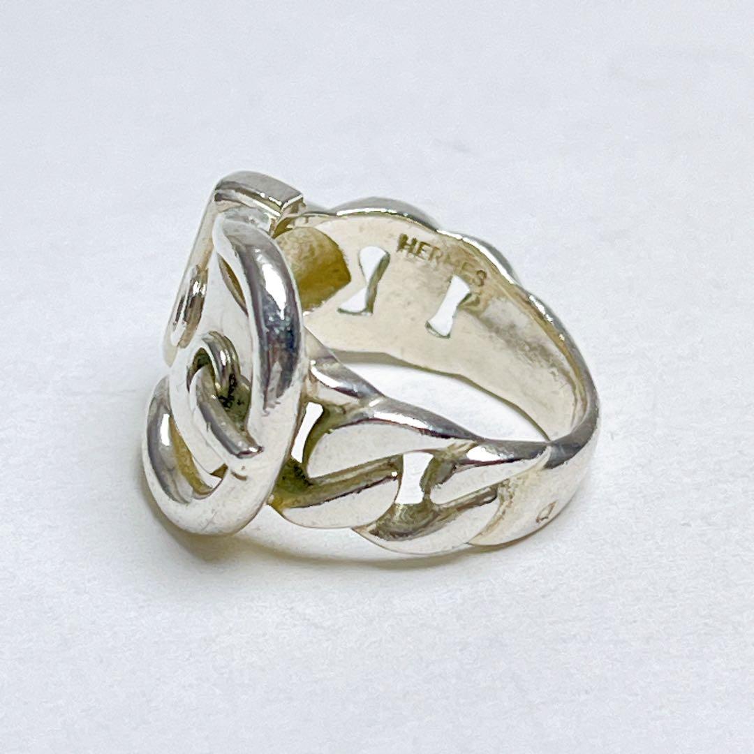 エルメス ブックルセリエ バックル リング 925 ミネルヴァ刻印 7号