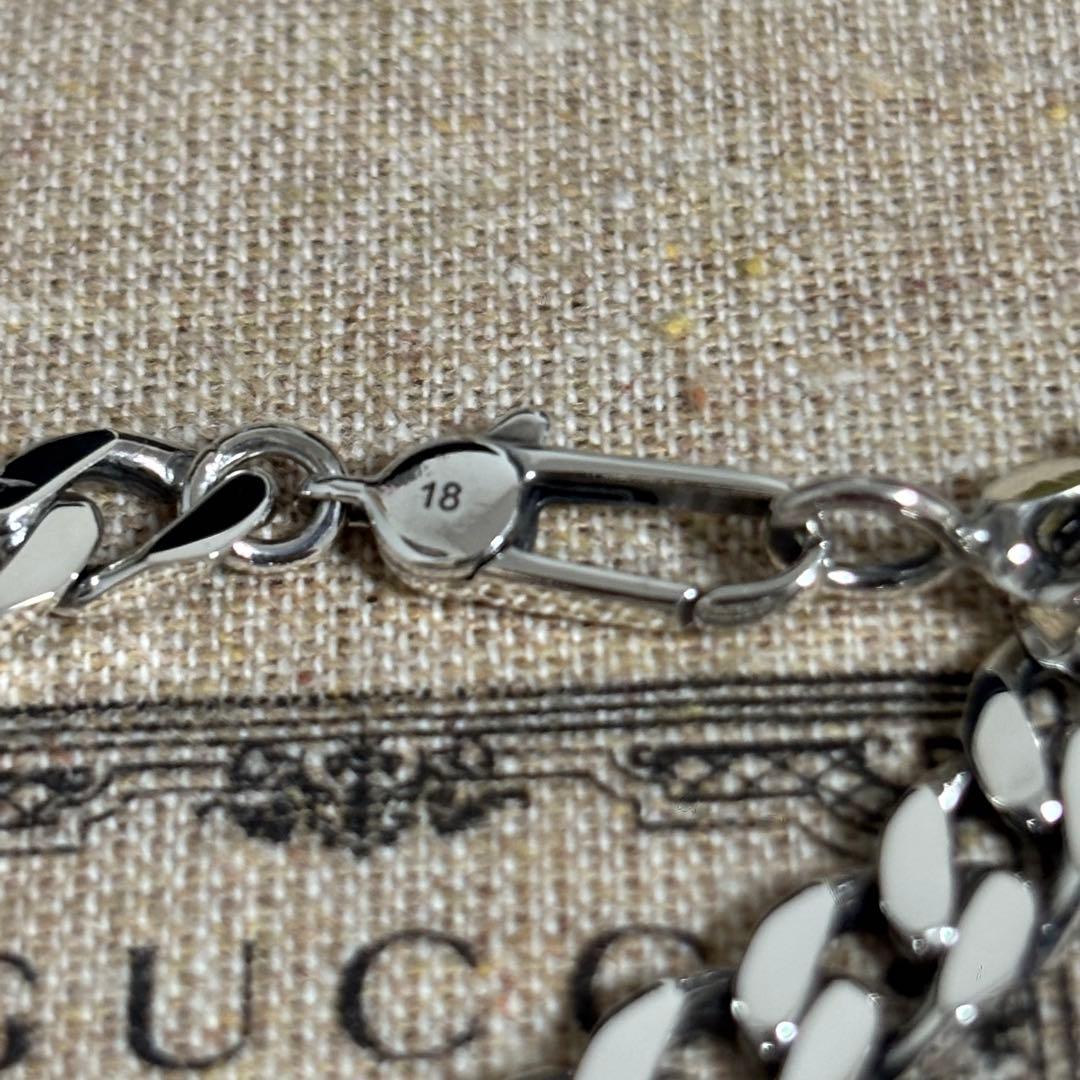 GUCCI 新品同様品 ディアマンテプレートブレスレット 極美品 925