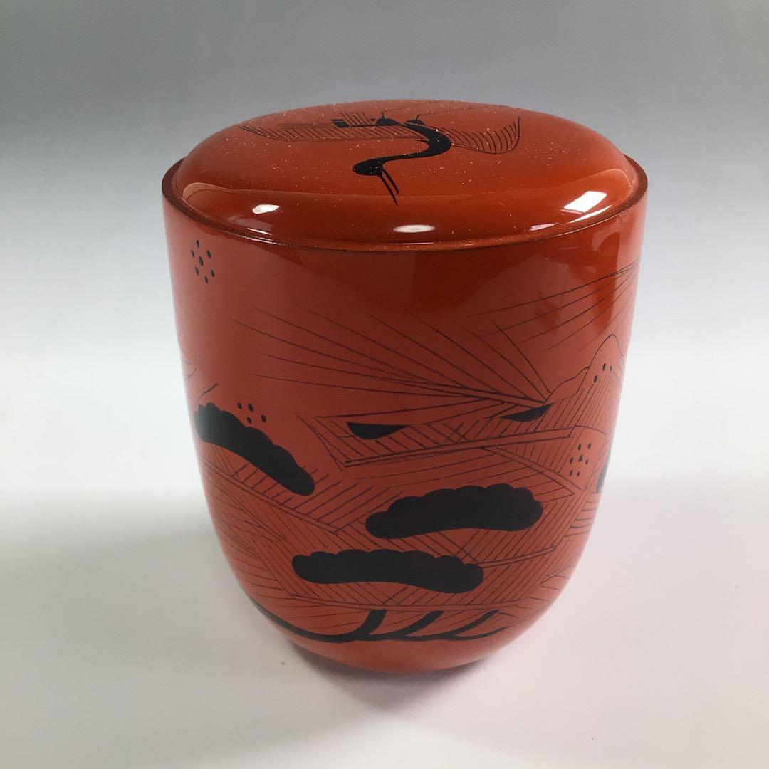 R128 棗 『道場宗廣作』『玄々斎好写』『曙棗』 共箱 茶道具